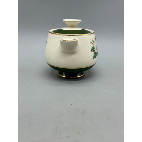 Vintage Cavalier egg shell Homer laughlin Porcelain Sugar Bowl Lid Magnolia READ - Picture 2 of 12